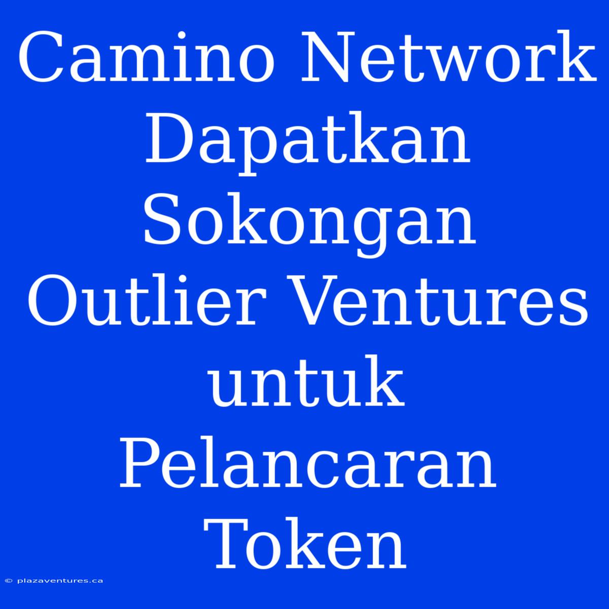 Camino Network Dapatkan Sokongan Outlier Ventures Untuk Pelancaran Token