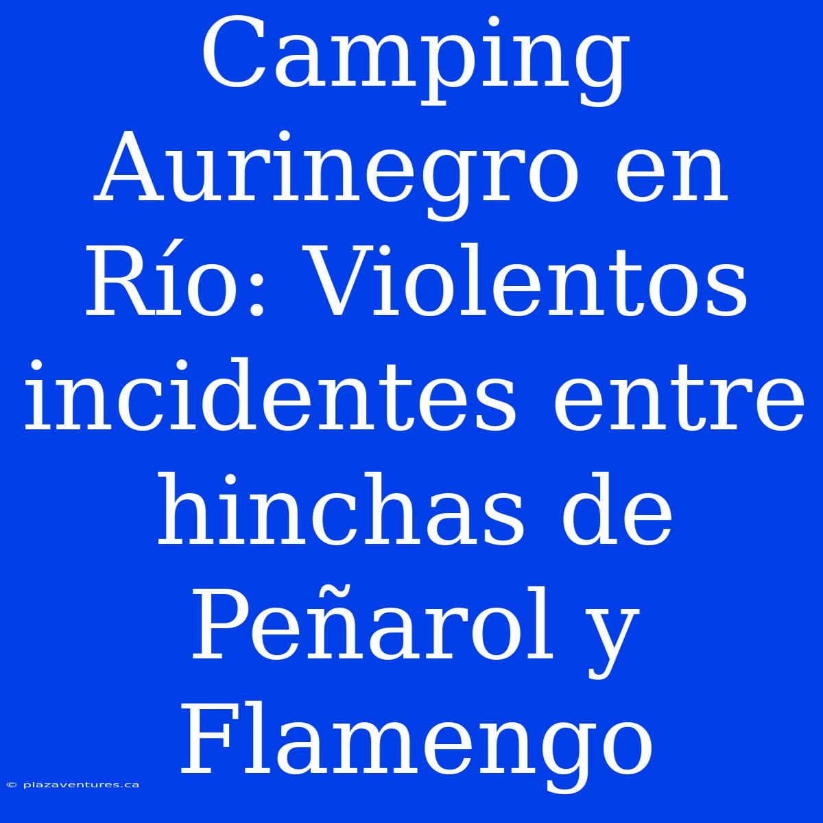 Camping Aurinegro En Río: Violentos Incidentes Entre Hinchas De Peñarol Y Flamengo