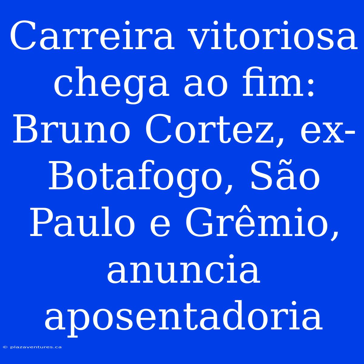 Carreira Vitoriosa Chega Ao Fim: Bruno Cortez, Ex-Botafogo, São Paulo E Grêmio, Anuncia Aposentadoria