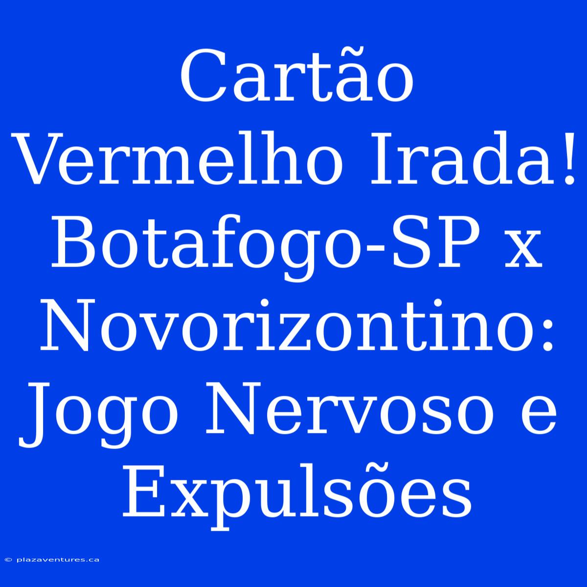 Cartão Vermelho Irada! Botafogo-SP X Novorizontino: Jogo Nervoso E Expulsões