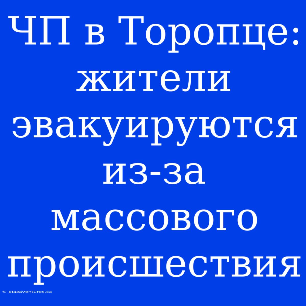 ЧП В Торопце: Жители Эвакуируются Из-за Массового Происшествия