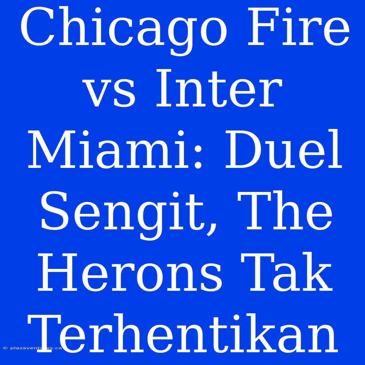 Chicago Fire Vs Inter Miami: Duel Sengit, The Herons Tak Terhentikan