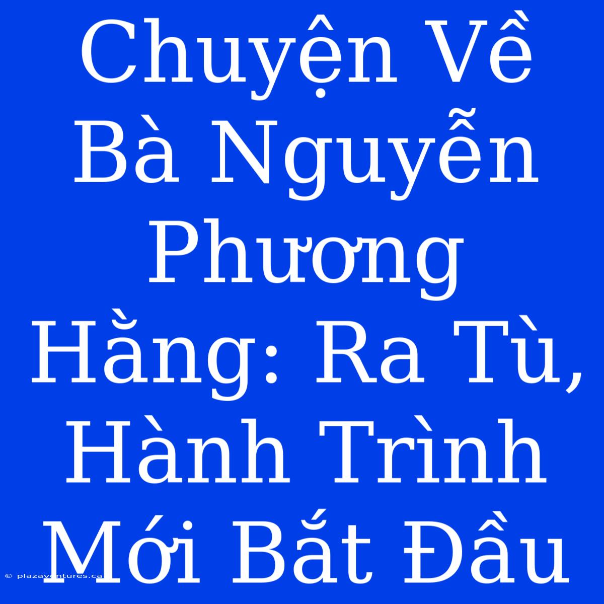 Chuyện Về Bà Nguyễn Phương Hằng: Ra Tù, Hành Trình Mới Bắt Đầu