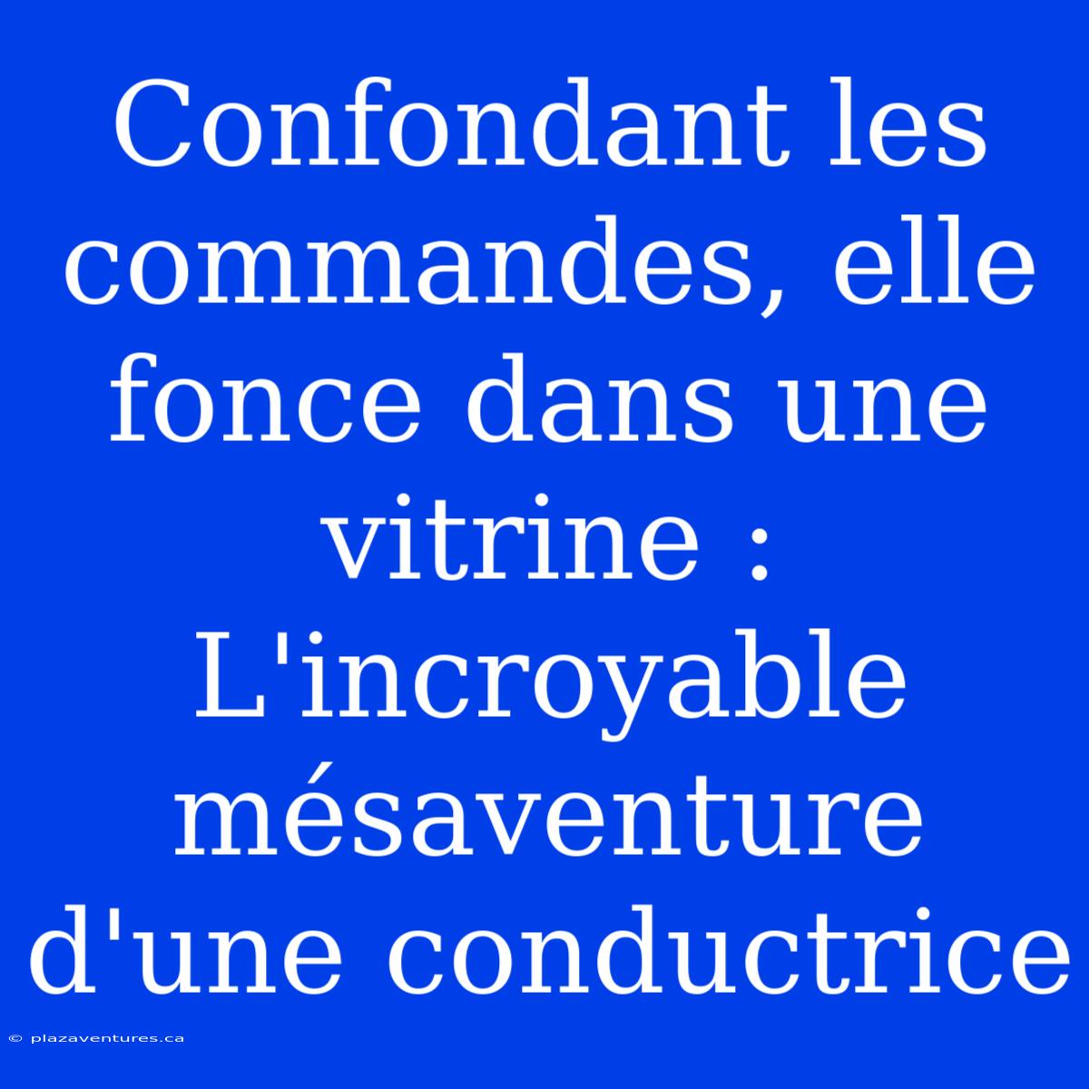 Confondant Les Commandes, Elle Fonce Dans Une Vitrine : L'incroyable Mésaventure D'une Conductrice