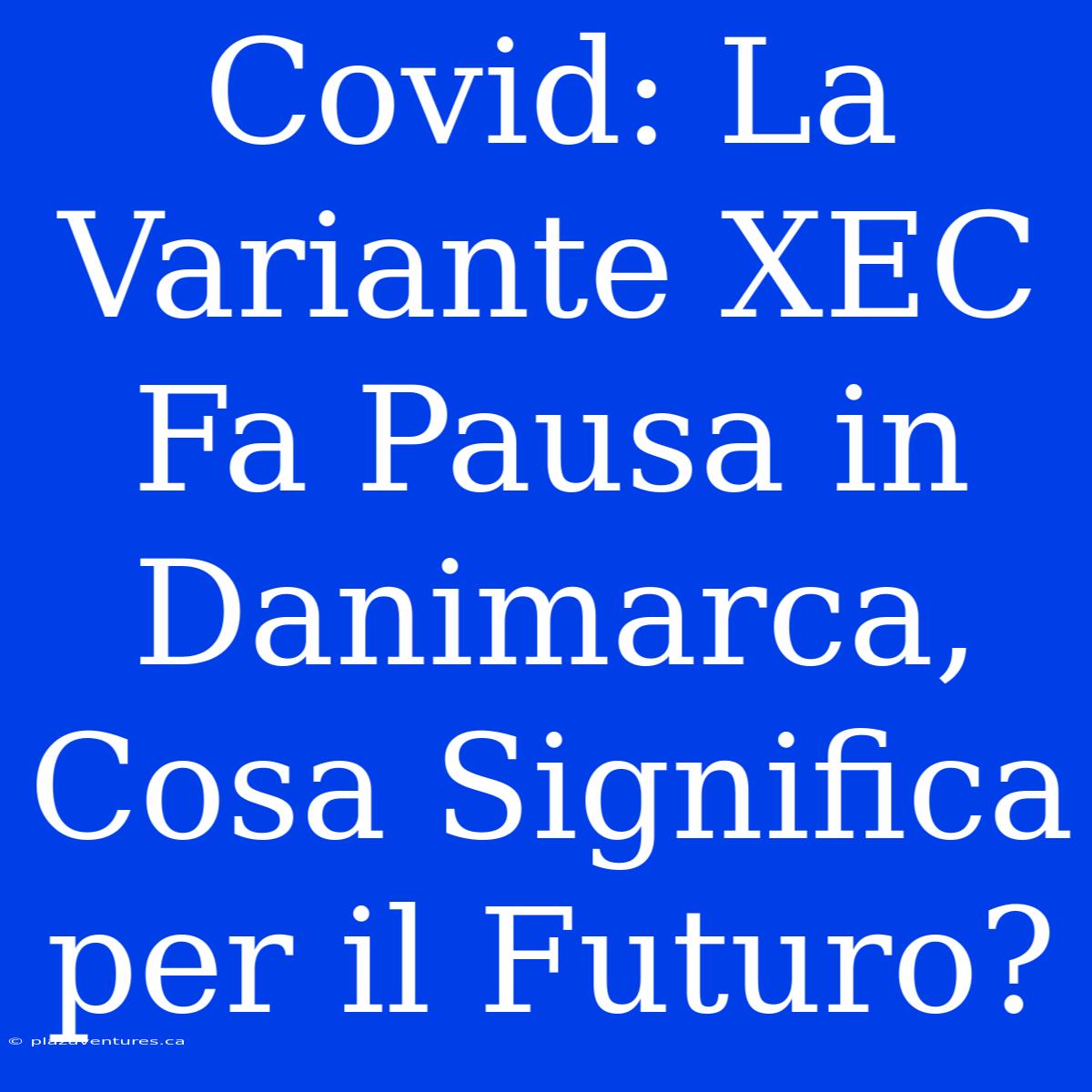 Covid: La Variante XEC Fa Pausa In Danimarca, Cosa Significa Per Il Futuro?