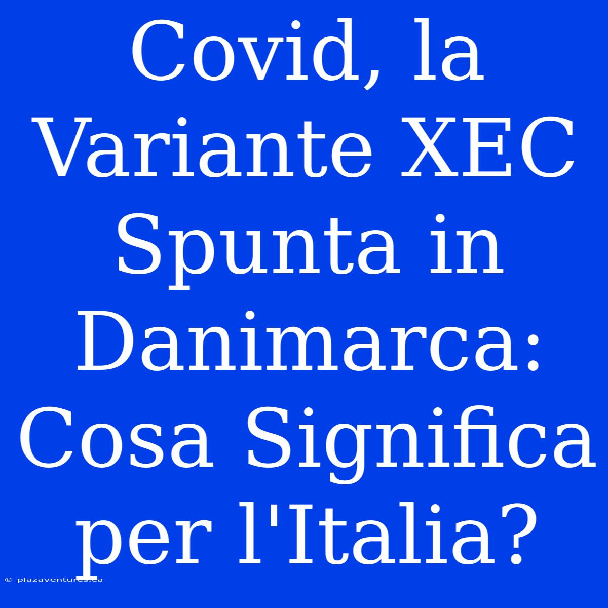 Covid, La Variante XEC Spunta In Danimarca: Cosa Significa Per L'Italia?