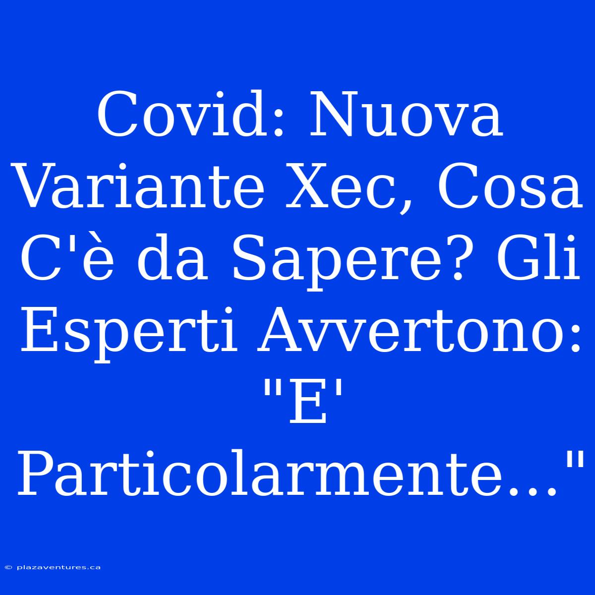 Covid: Nuova Variante Xec, Cosa C'è Da Sapere? Gli Esperti Avvertono: 