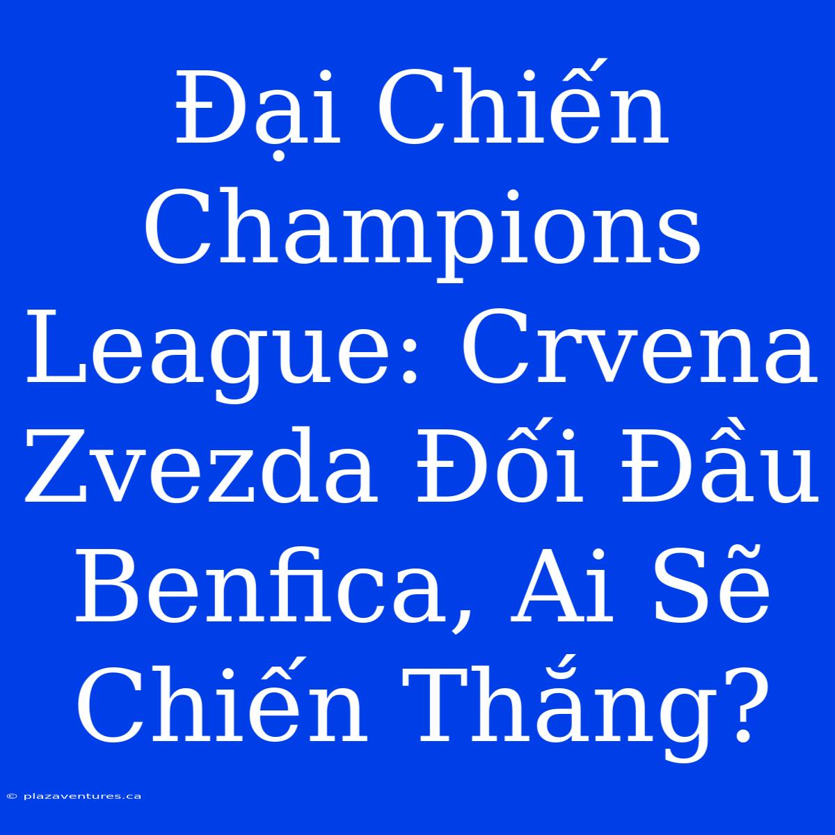 Đại Chiến Champions League: Crvena Zvezda Đối Đầu Benfica, Ai Sẽ Chiến Thắng?