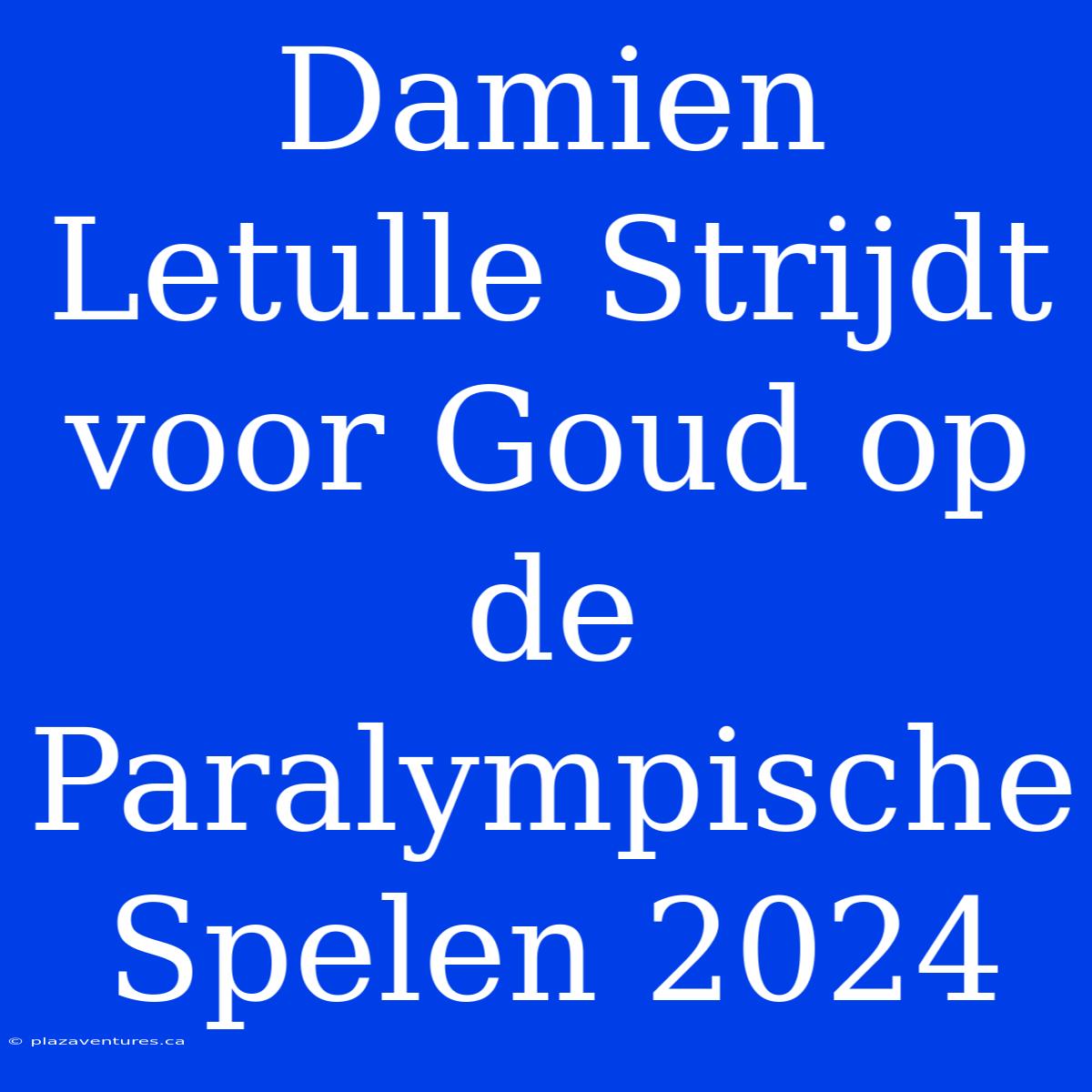 Damien Letulle Strijdt Voor Goud Op De Paralympische Spelen 2024