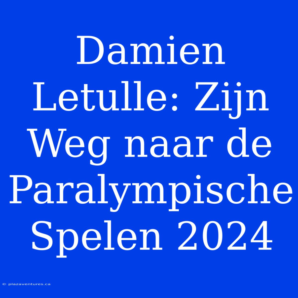 Damien Letulle: Zijn Weg Naar De Paralympische Spelen 2024