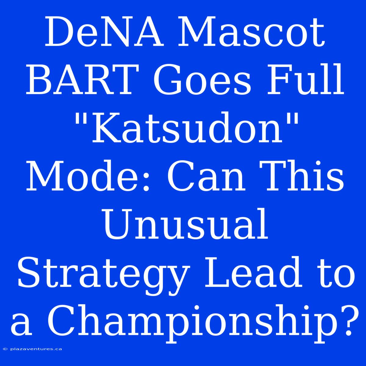 DeNA Mascot BART Goes Full 