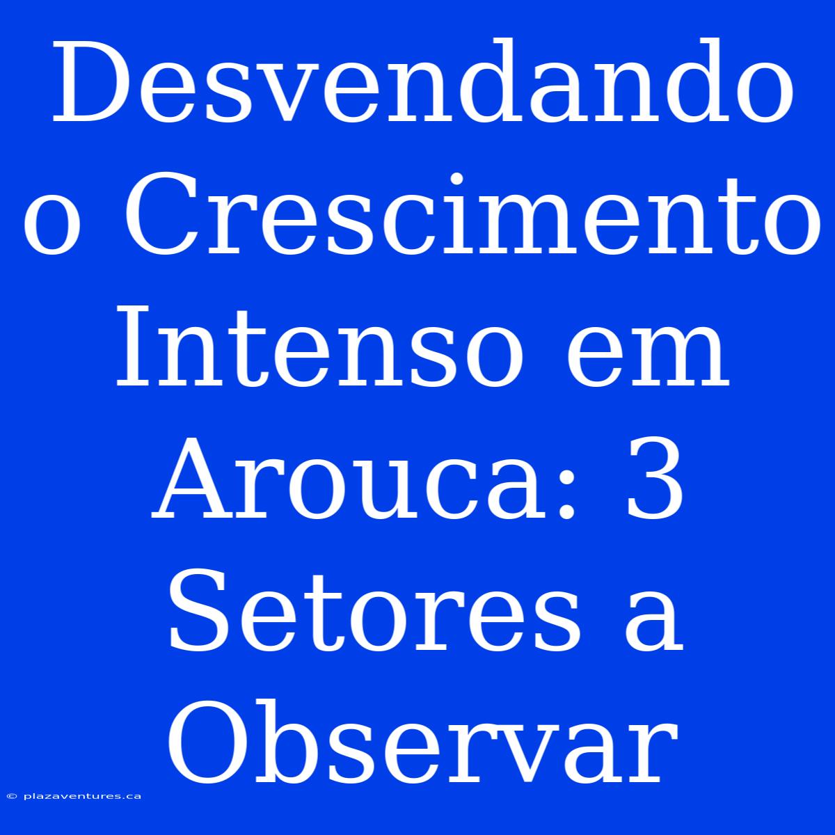 Desvendando O Crescimento Intenso Em Arouca: 3 Setores A Observar