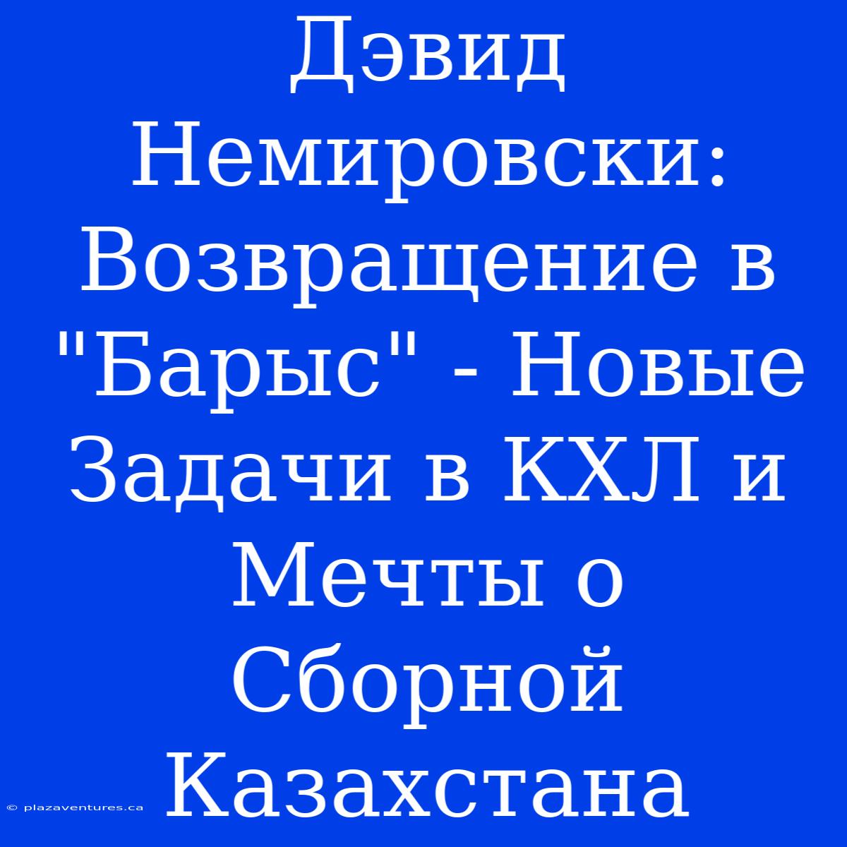 Дэвид Немировски: Возвращение В 