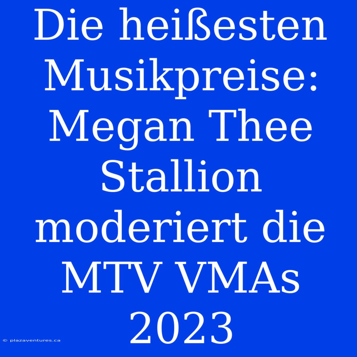 Die Heißesten Musikpreise: Megan Thee Stallion Moderiert Die MTV VMAs 2023