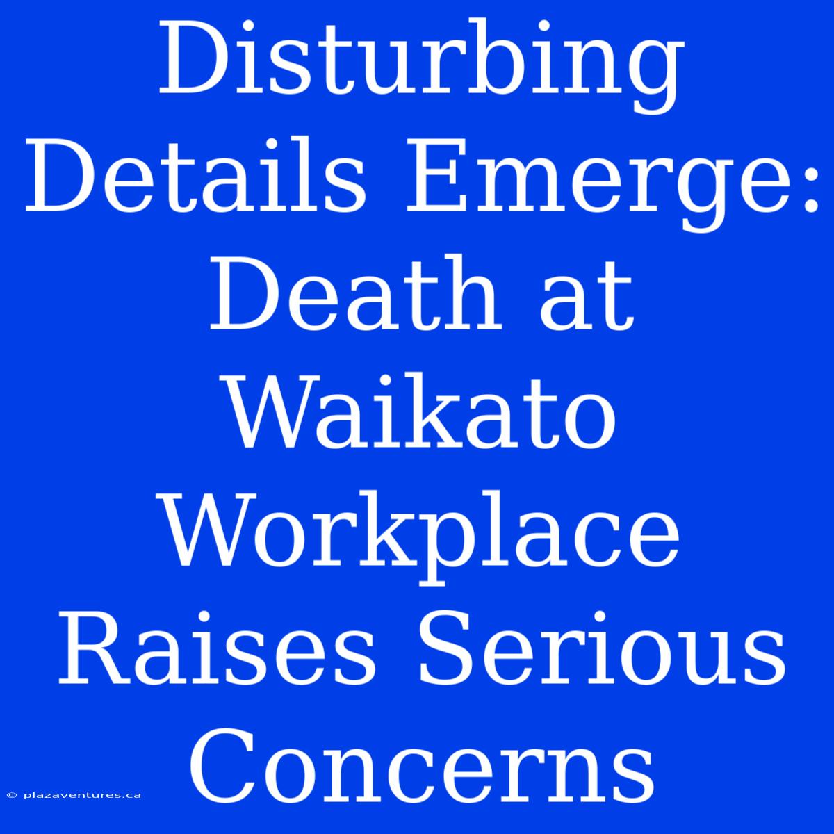 Disturbing Details Emerge: Death At Waikato Workplace Raises Serious Concerns