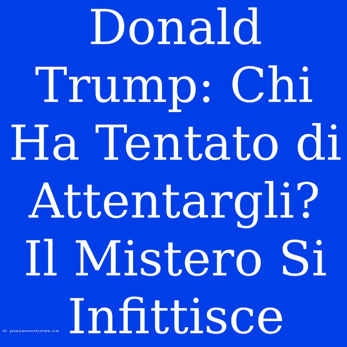 Donald Trump: Chi Ha Tentato Di Attentargli? Il Mistero Si Infittisce