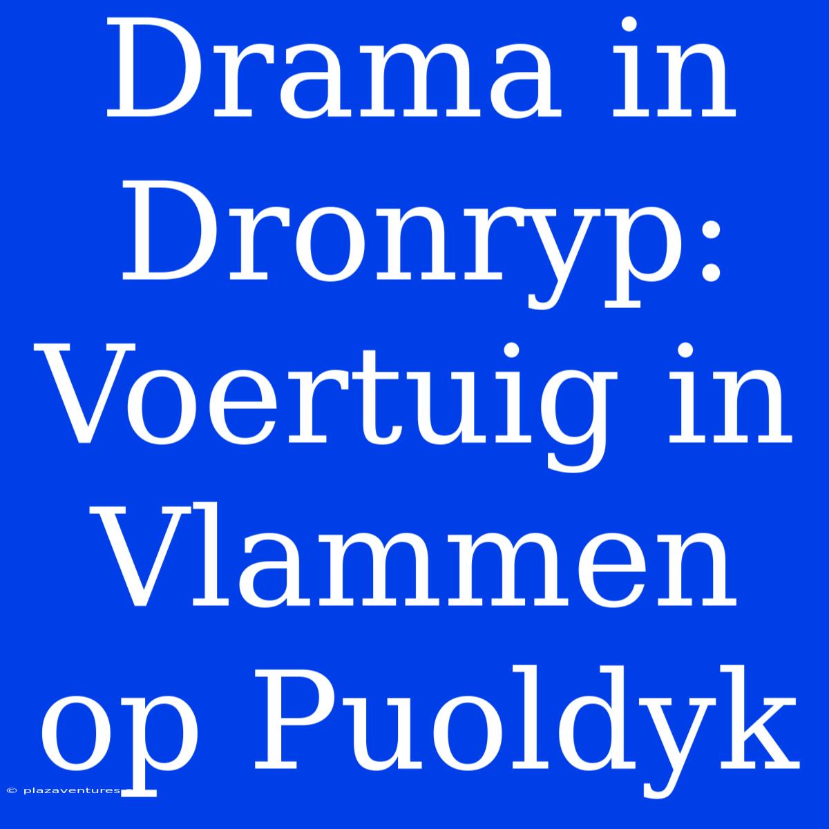 Drama In Dronryp: Voertuig In Vlammen Op Puoldyk