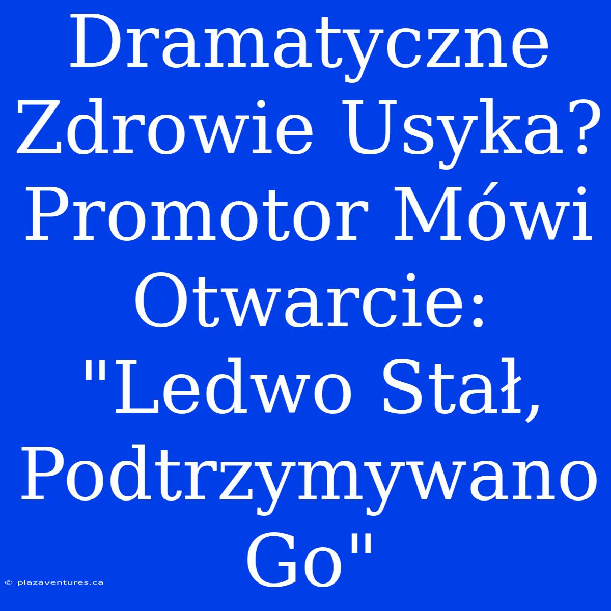 Dramatyczne Zdrowie Usyka? Promotor Mówi Otwarcie: 