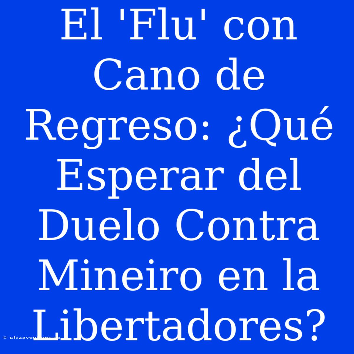 El 'Flu' Con Cano De Regreso: ¿Qué Esperar Del Duelo Contra Mineiro En La Libertadores?