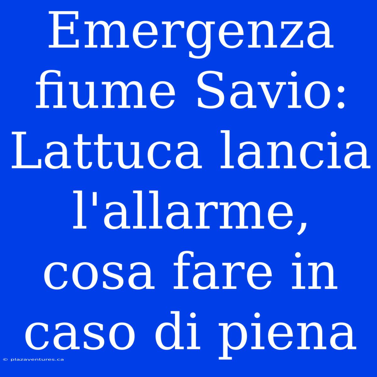 Emergenza Fiume Savio: Lattuca Lancia L'allarme, Cosa Fare In Caso Di Piena