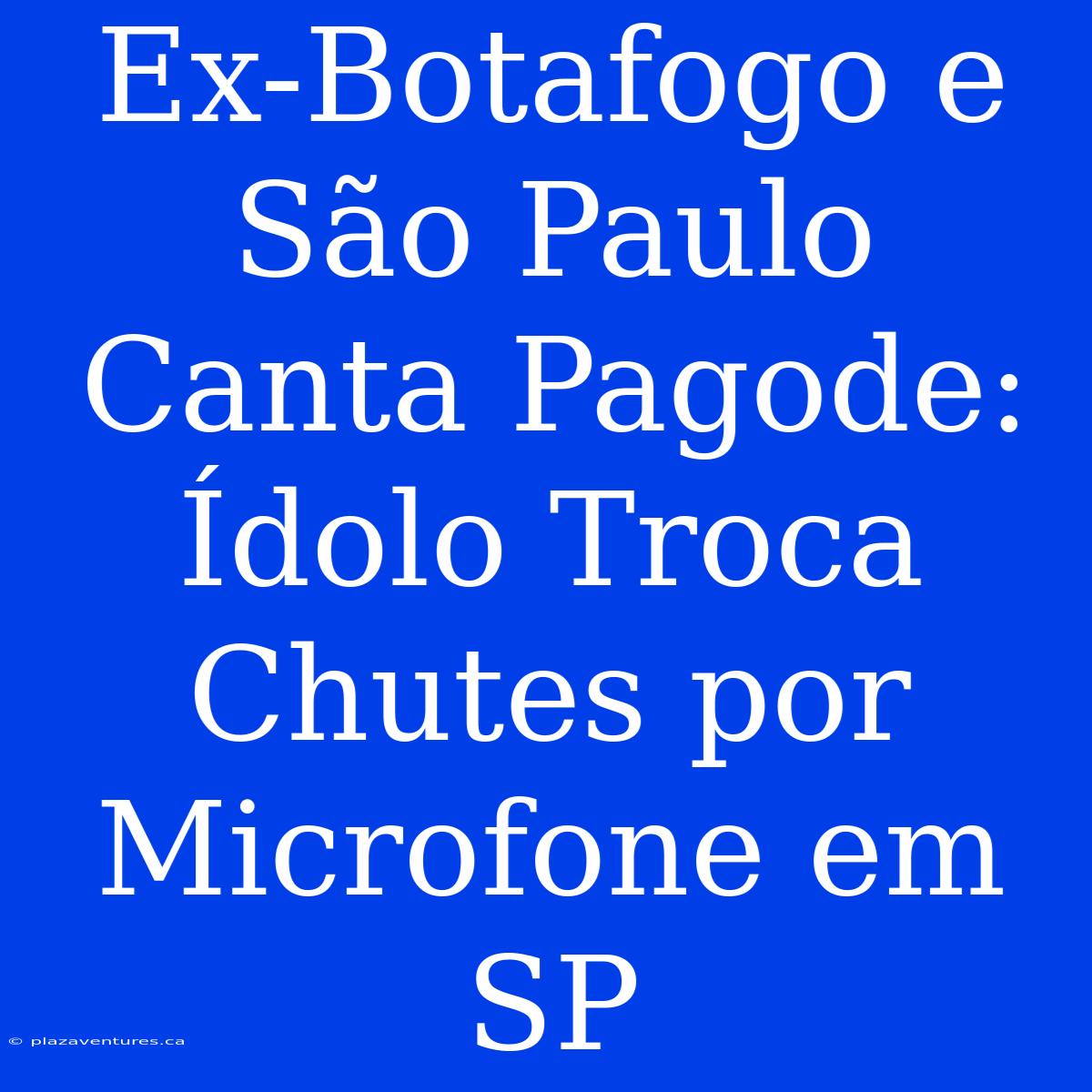 Ex-Botafogo E São Paulo Canta Pagode: Ídolo Troca Chutes Por Microfone Em SP