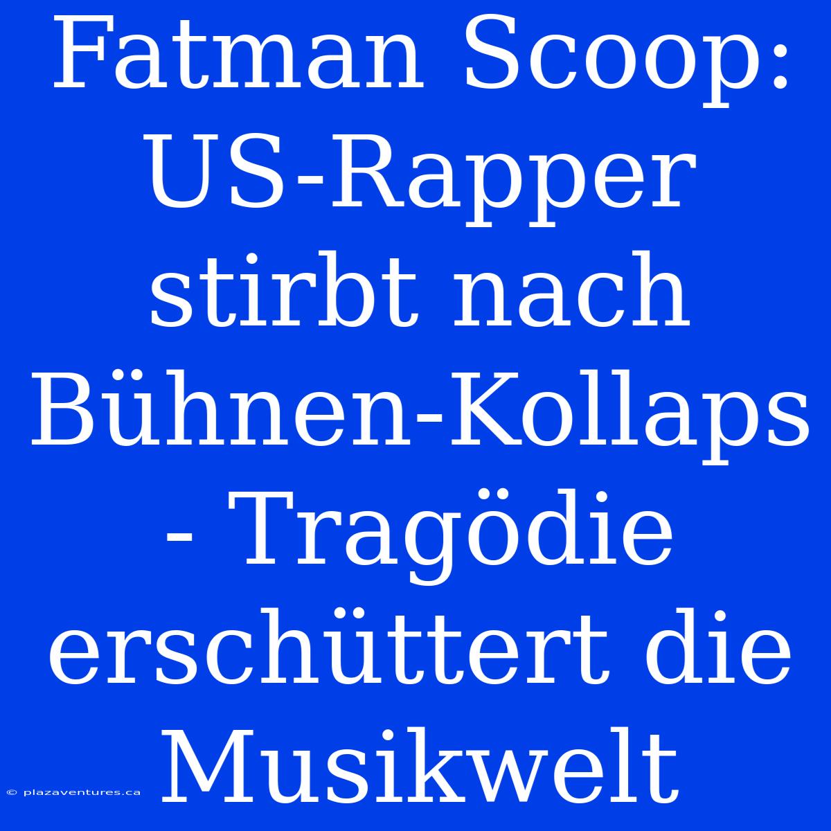 Fatman Scoop: US-Rapper Stirbt Nach Bühnen-Kollaps - Tragödie Erschüttert Die Musikwelt