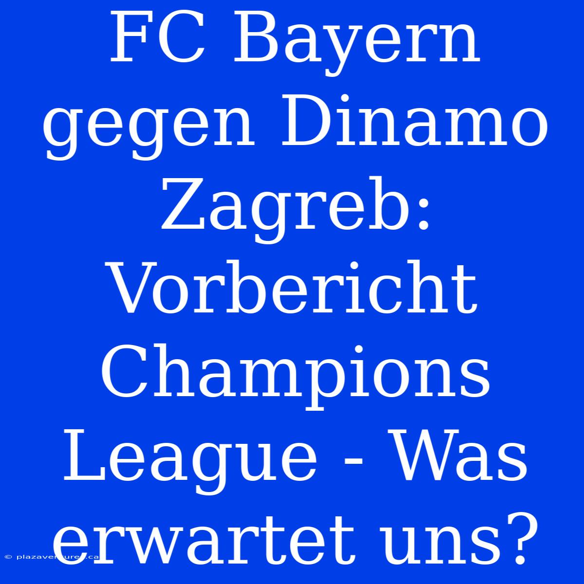 FC Bayern Gegen Dinamo Zagreb: Vorbericht Champions League - Was Erwartet Uns?