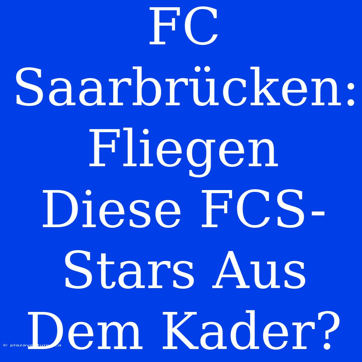 FC Saarbrücken: Fliegen Diese FCS-Stars Aus Dem Kader?