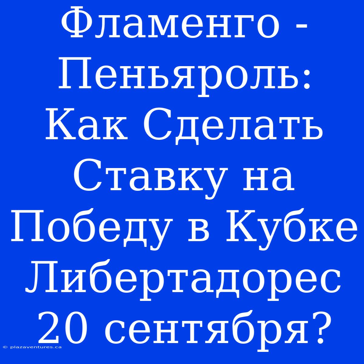 Фламенго - Пеньяроль: Как Сделать Ставку На Победу В Кубке Либертадорес 20 Сентября?