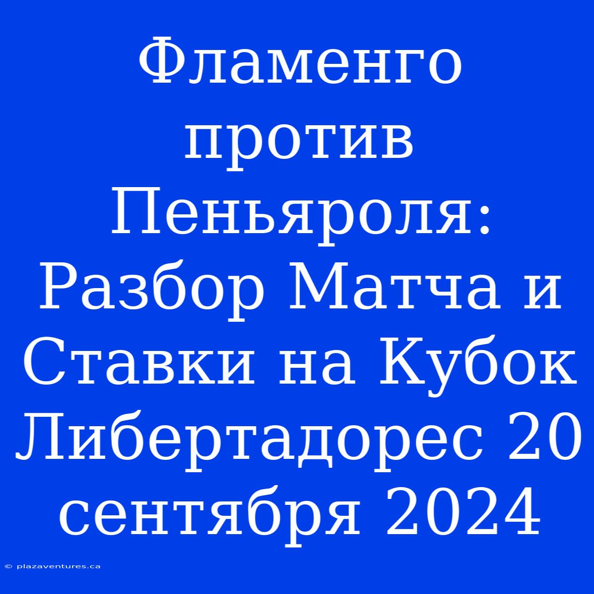 Фламенго Против Пеньяроля: Разбор Матча И Ставки На Кубок Либертадорес 20 Сентября 2024