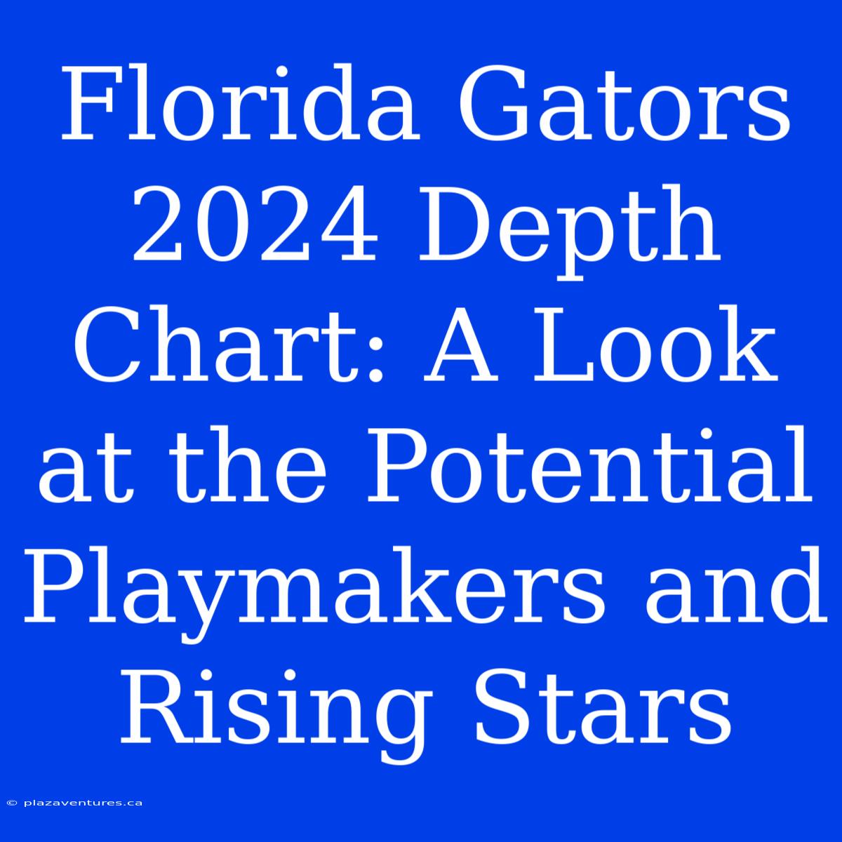 Florida Gators 2024 Depth Chart: A Look At The Potential Playmakers And Rising Stars