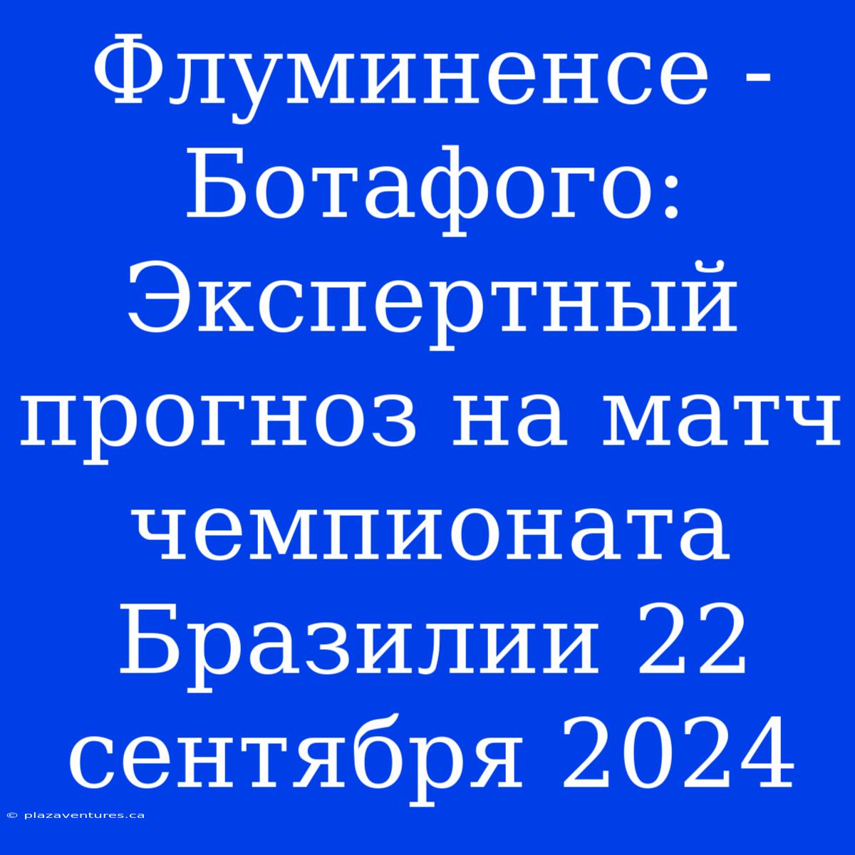 Флуминенсе - Ботафого: Экспертный Прогноз На Матч Чемпионата Бразилии 22 Сентября 2024