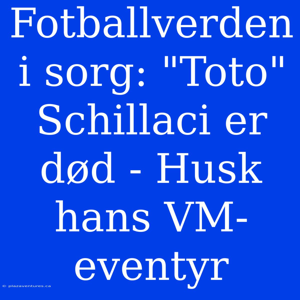 Fotballverden I Sorg: 