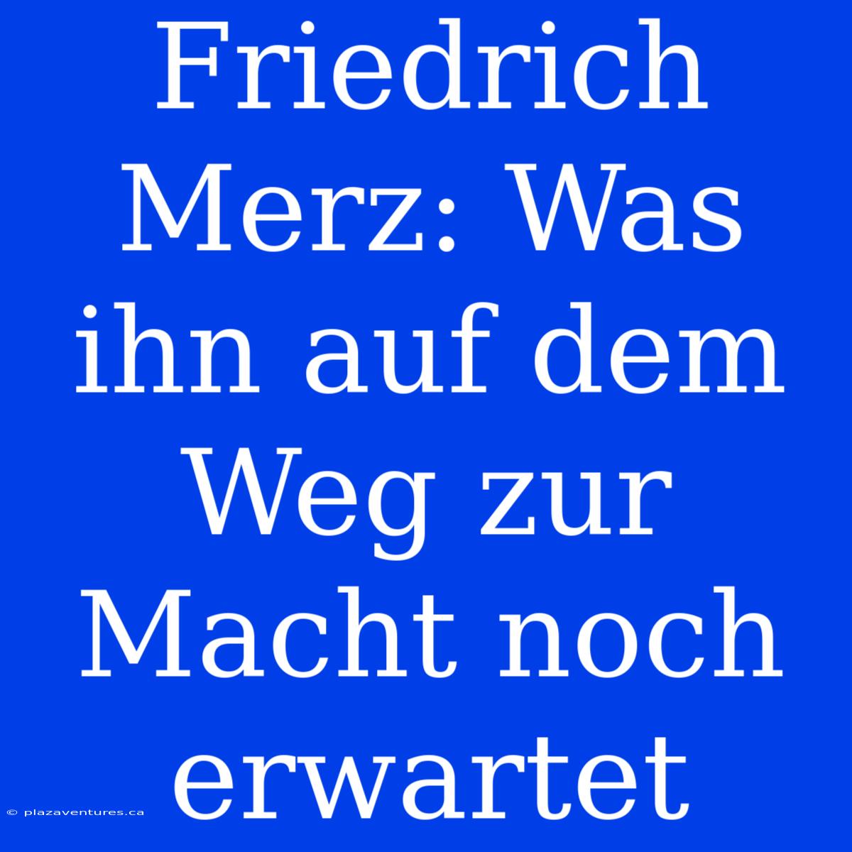 Friedrich Merz: Was Ihn Auf Dem Weg Zur Macht Noch Erwartet