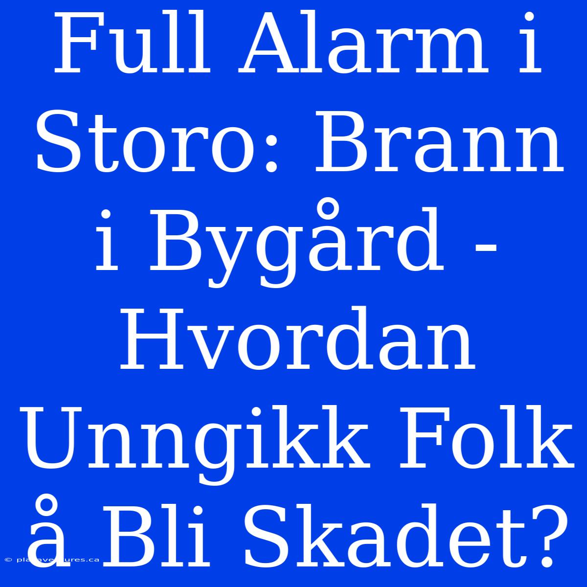 Full Alarm I Storo: Brann I Bygård - Hvordan Unngikk Folk Å Bli Skadet?