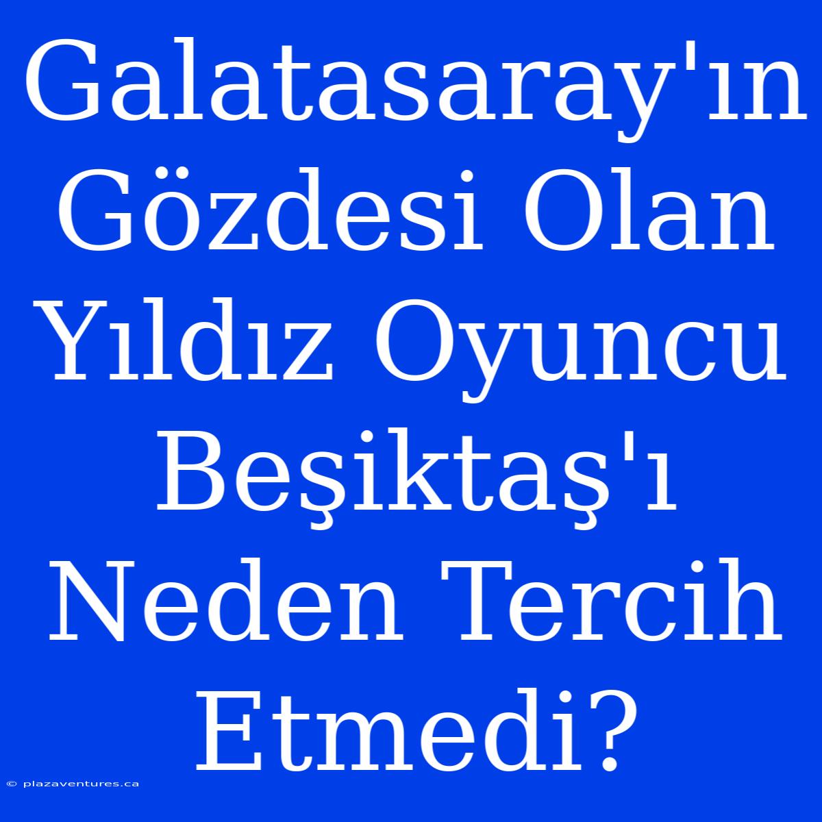 Galatasaray'ın Gözdesi Olan Yıldız Oyuncu Beşiktaş'ı Neden Tercih Etmedi?