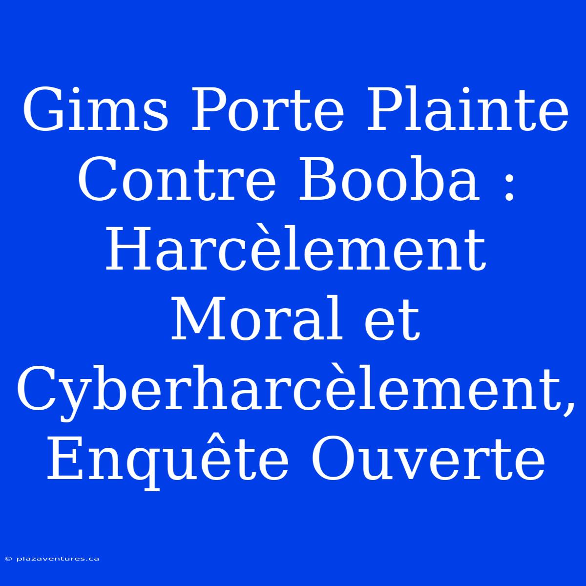 Gims Porte Plainte Contre Booba : Harcèlement Moral Et Cyberharcèlement, Enquête Ouverte