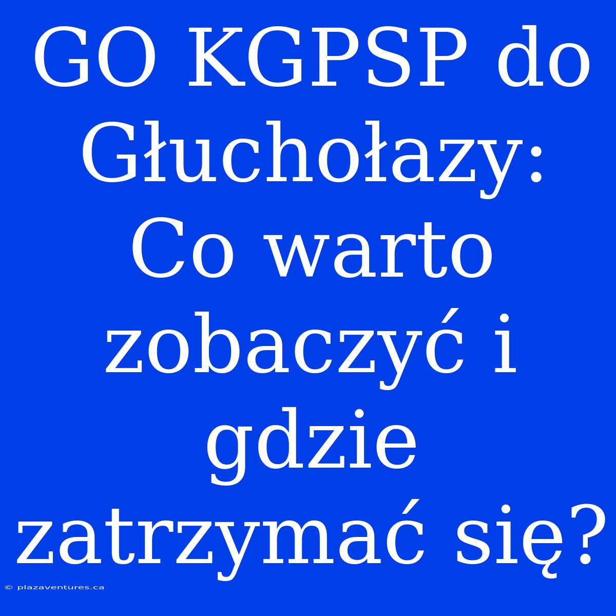 GO KGPSP Do Głuchołazy: Co Warto Zobaczyć I Gdzie Zatrzymać Się?