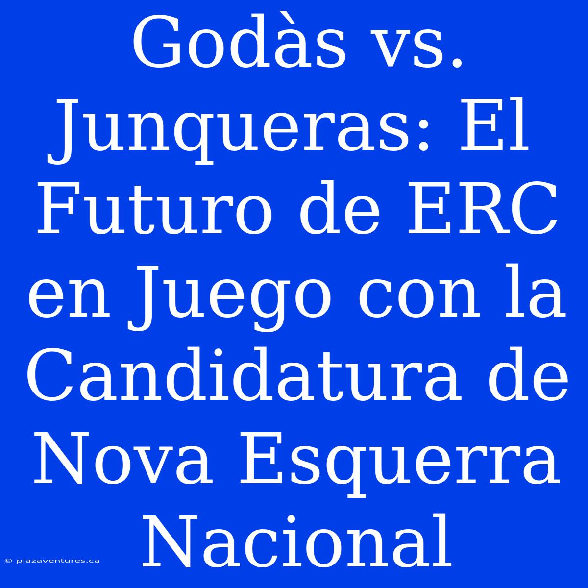 Godàs Vs. Junqueras: El Futuro De ERC En Juego Con La Candidatura De Nova Esquerra Nacional