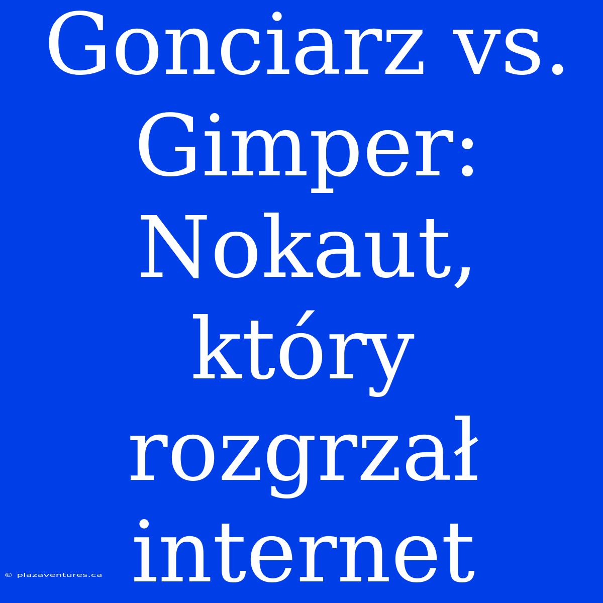 Gonciarz Vs. Gimper: Nokaut, Który Rozgrzał Internet