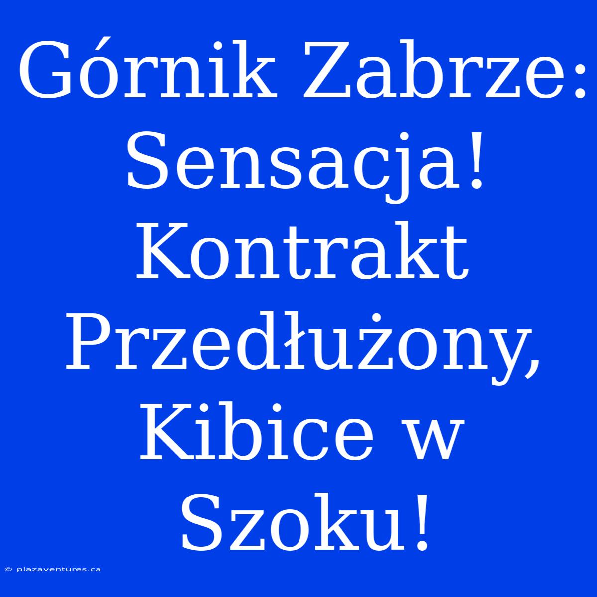 Górnik Zabrze: Sensacja! Kontrakt Przedłużony, Kibice W Szoku!