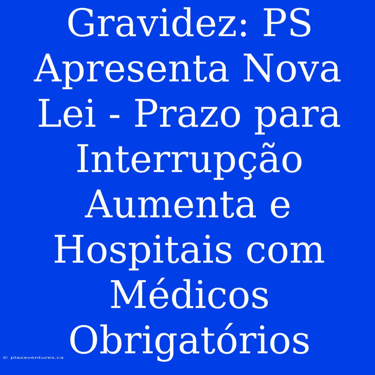 Gravidez: PS Apresenta Nova Lei - Prazo Para Interrupção Aumenta E Hospitais Com Médicos Obrigatórios