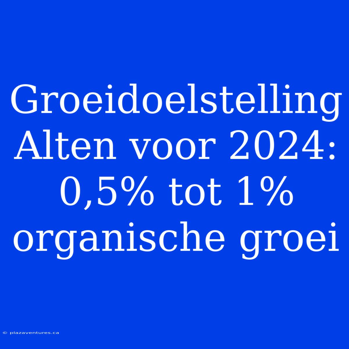 Groeidoelstelling Alten Voor 2024: 0,5% Tot 1% Organische Groei