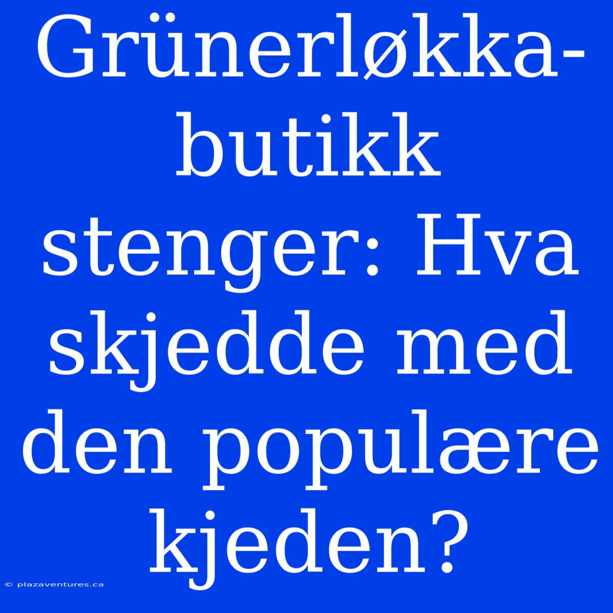 Grünerløkka-butikk Stenger: Hva Skjedde Med Den Populære Kjeden?