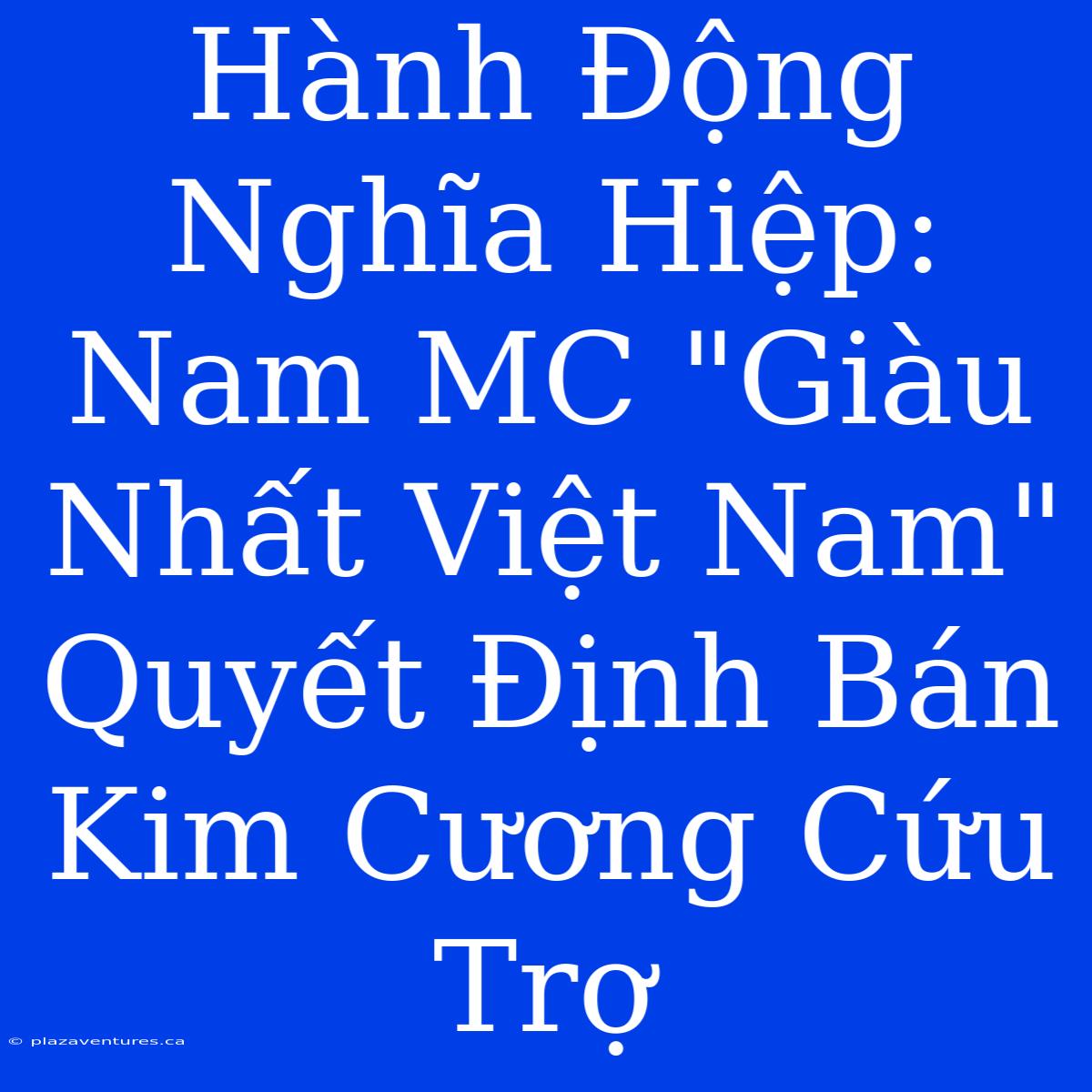 Hành Động Nghĩa Hiệp: Nam MC 