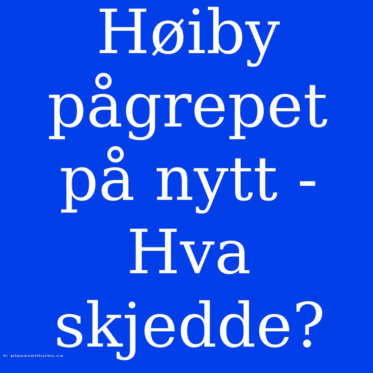 Høiby Pågrepet På Nytt - Hva Skjedde?