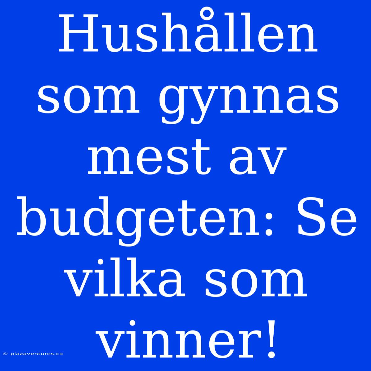 Hushållen Som Gynnas Mest Av Budgeten: Se Vilka Som Vinner!