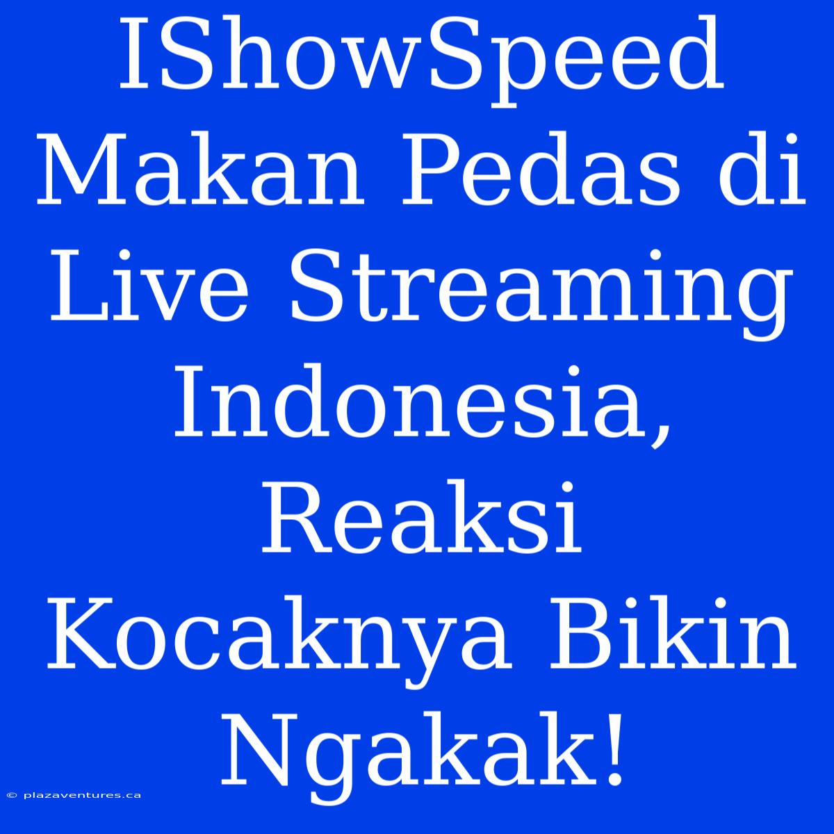 IShowSpeed Makan Pedas Di Live Streaming Indonesia, Reaksi Kocaknya Bikin Ngakak!