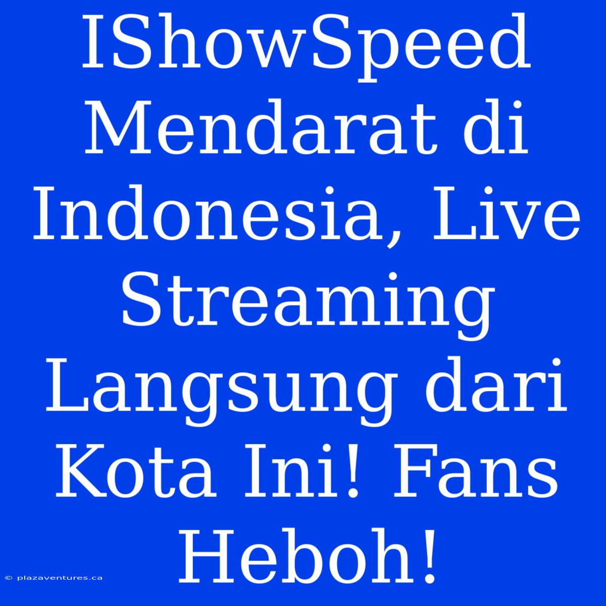 IShowSpeed Mendarat Di Indonesia, Live Streaming Langsung Dari Kota Ini! Fans Heboh!