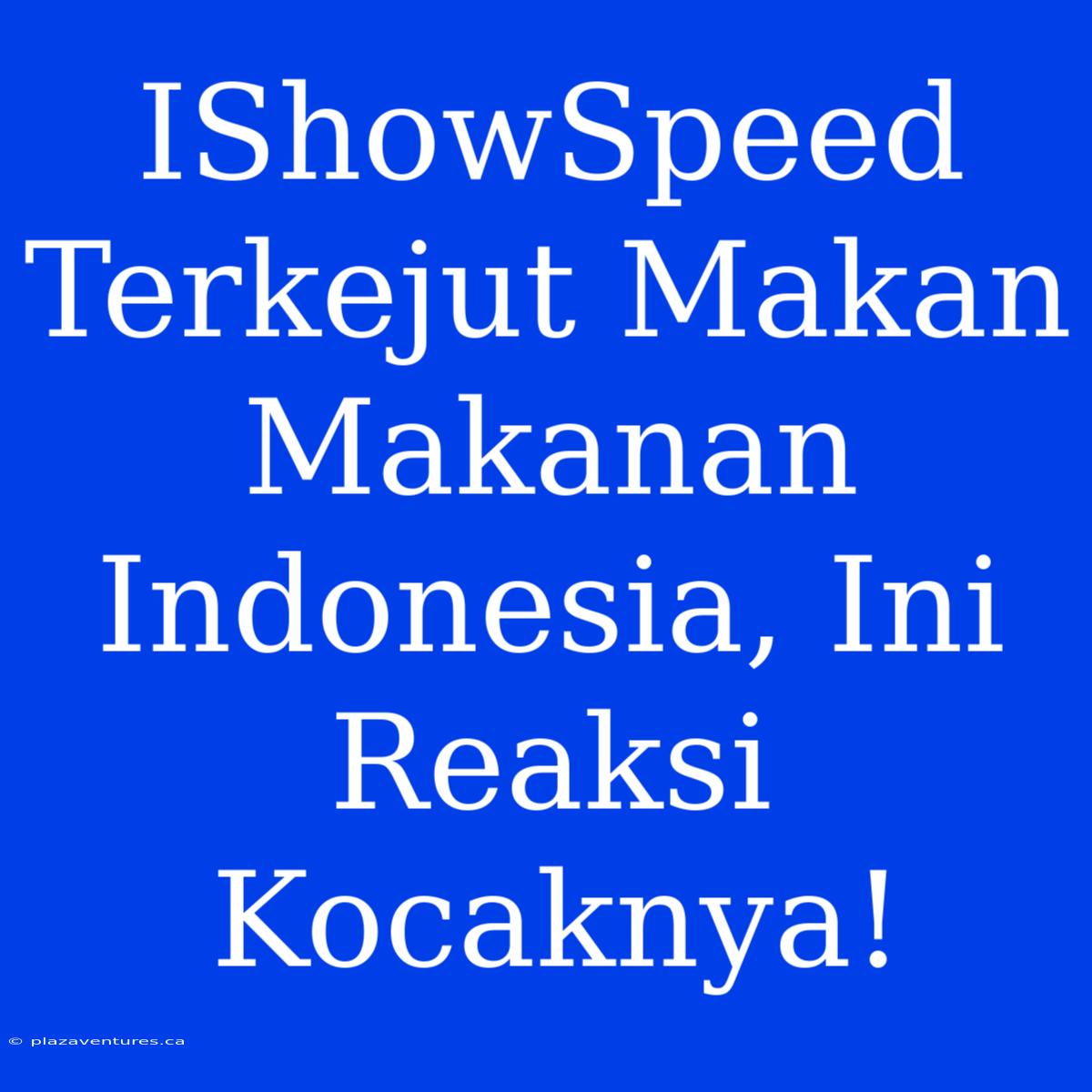 IShowSpeed Terkejut Makan Makanan Indonesia, Ini Reaksi Kocaknya!